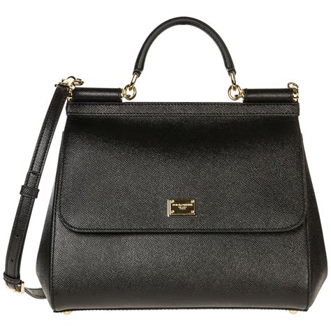 dolce gabbana black leather handbag|authentic dolce gabbana handbags.